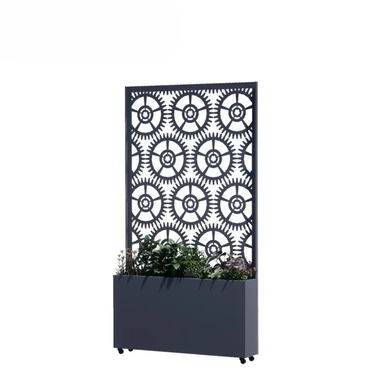 Custom aluminum flower box flower pot with decorative screen powder coated garden flower pot
Custom aluminum flower box flower pot with decorative screen powder coated garden flower pot