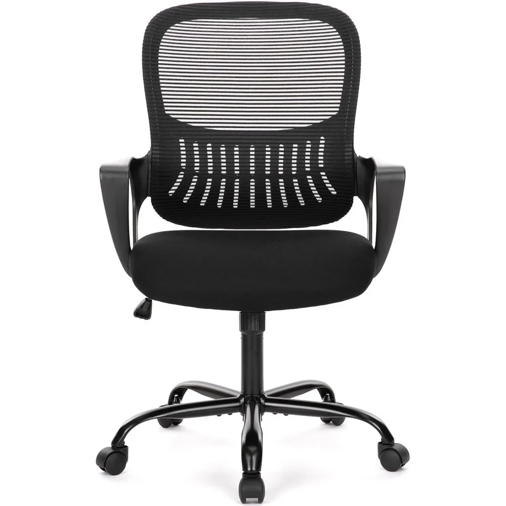 Home Office Computer Desk Chair, Ergonomic Mid-Back Mesh Rolling Work Swivel Task Chairs with Wheels, Comfortable Lumbar Support
Home Office Computer Desk Chair, Ergonomic Mid-Back Mesh Rolling Work Swivel Task Chairs with Wheels, Comfortable Lumbar Support