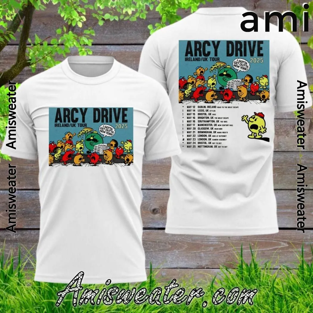 Футболка Arcy Drive Ireland Uk Tour 2025 I Gotta Get Outta New York — высококачественная роскошь для мужчин и женщин, топ Y2k
Футболка Arcy Drive Ireland Uk Tour 2025 I Gotta Get Outta New York — высококачественная роскошь для мужчин и женщин, топ Y2k