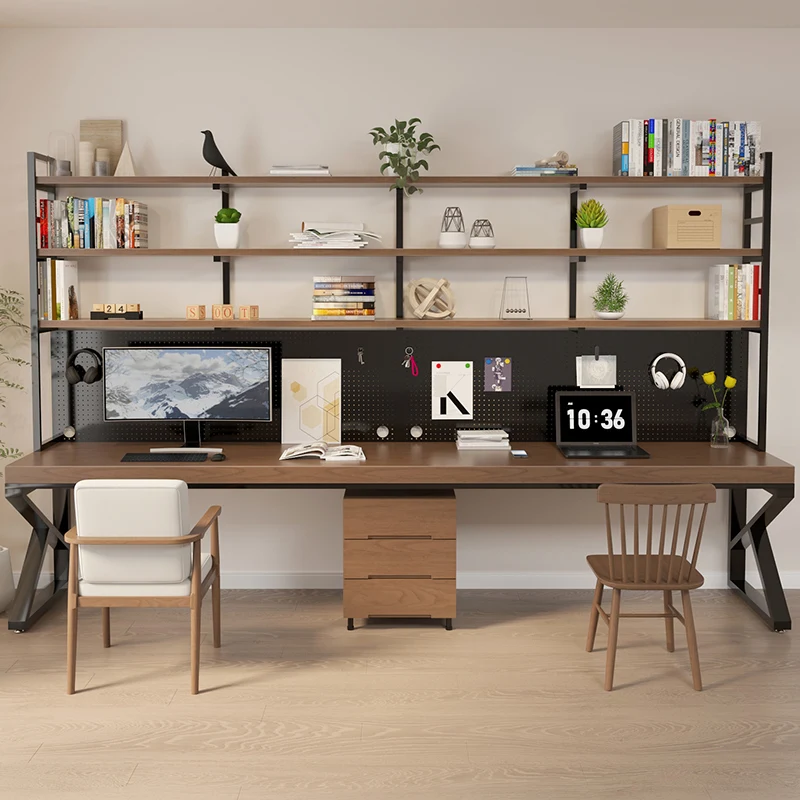 Hole board Solid wood desk Bookshelf Bookcase integrated against the wall Household long table Workbench Study computer desk
Hole board Solid wood desk Bookshelf Bookcase integrated against the wall Household long table Workbench Study computer desk