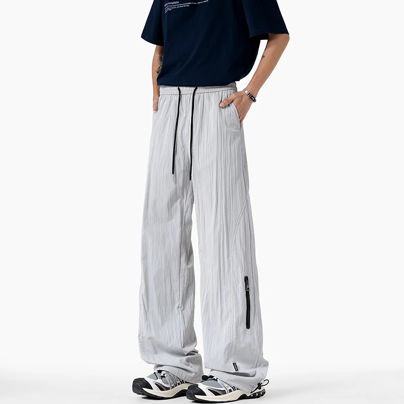 2026 Ice Silk Overalls For Men's Summer Breathable Quick-drying Drawstring Wide-leg Sports Trousers Straight-leg Casual Trousers
2026 Ice Silk Overalls For Men's Summer Breathable Quick-drying Drawstring Wide-leg Sports Trousers Straight-leg Casual Trousers