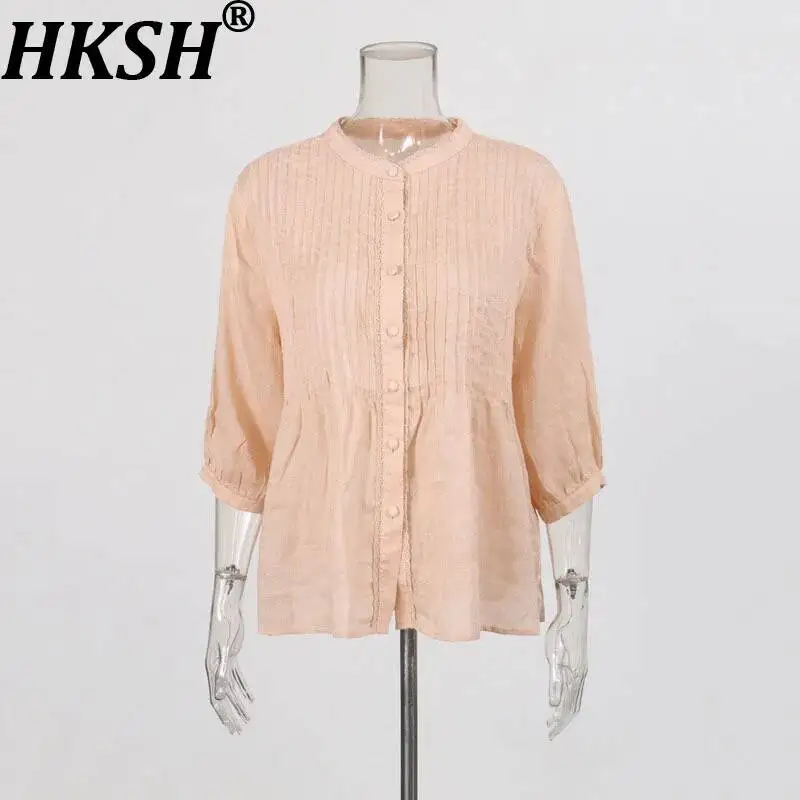 HKSH Women Shirts Elegant Vintage Fashionable Striped Niche Versatile Single Breasted Casual Three Quarter Sleeve Blouse HK25541
HKSH Women Shirts Elegant Vintage Fashionable Striped Niche Versatile Single Breasted Casual Three Quarter Sleeve Blouse HK25541