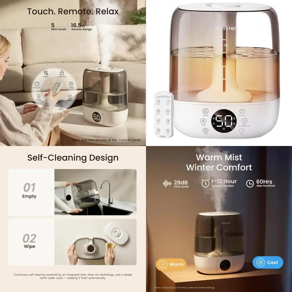 Увлажнитель воздуха для больших помещений с функцией самоочистки, теплый и холодный туман, без протечек, 60 часов работы, бесшумный ультразвуковой, с пультом ДУ
Увлажнитель воздуха для больших помещений с функцией самоочистки, теплый и холодный туман, без протечек, 60 часов работы, бесшумный ультразвуковой, с пультом ДУ