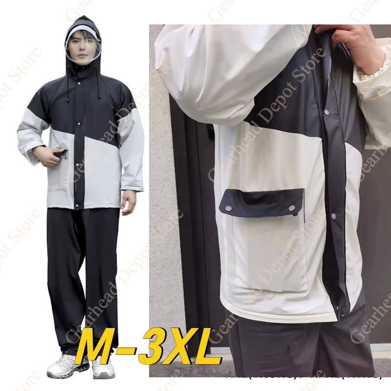 Unisex Split Rain Suit Waterproof Reflective Breathable Motorcycle Riding Gear Outdoor Cycling Biker Raincoat Men Women Rainwear
Unisex Split Rain Suit Waterproof Reflective Breathable Motorcycle Riding Gear Outdoor Cycling Biker Raincoat Men Women Rainwear