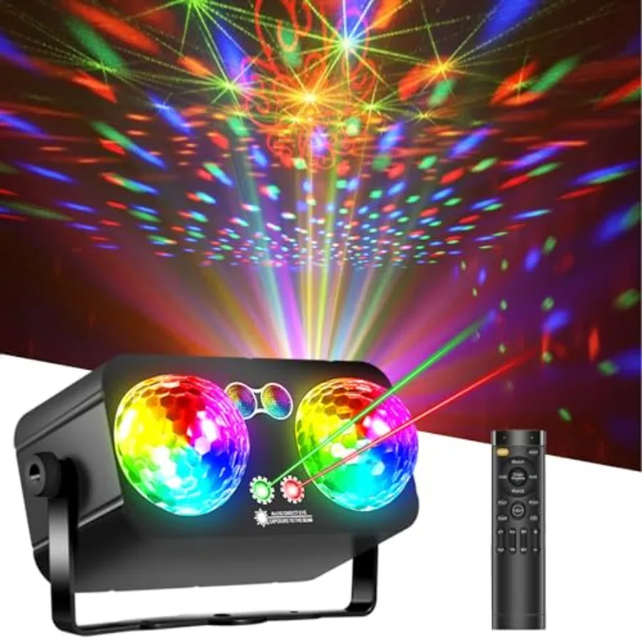 DJ Party Disco Ball Light Sound Activated 4 in 1 LED Lights and Strobe Pattern Light for Home Room Dance Parties Birthday Hallo
DJ Party Disco Ball Light Sound Activated 4 in 1 LED Lights and Strobe Pattern Light for Home Room Dance Parties Birthday Hallo