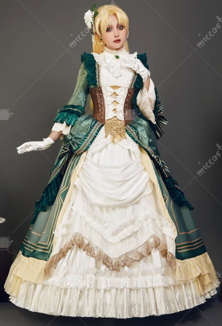 Miccostumes Women's Audrey Cosplay Costume Vintage Court-style Dress and Skirt with Girdle and Gloves
Miccostumes Women's Audrey Cosplay Costume Vintage Court-style Dress and Skirt with Girdle and Gloves