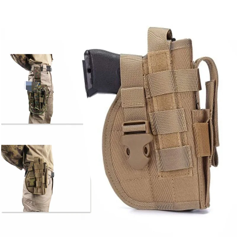 Тактическая кобура для пистолета Molle для G17 19, M9 SIG, поясной ремень, чехол для пистолета, универсальные охотничьи аксессуары
Тактическая кобура для пистолета Molle для G17 19, M9 SIG, поясной ремень, чехол для пистолета, универсальные охотничьи аксессуары