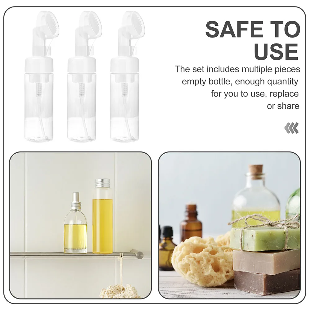 3Pcs Foam Bottle Brush Head Portable Facial Cleanser Dispenser Travel Bathroom Accessory Mousse Foams Bottle with Brush
3Pcs Foam Bottle Brush Head Portable Facial Cleanser Dispenser Travel Bathroom Accessory Mousse Foams Bottle with Brush