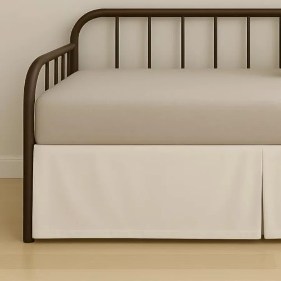 Box Pleated Daybed Skirt with Split Corner, Premium Hotel Quality Brushed Microfiber Twin Size Tailored Dust Pleat 12 Inch Drop
Box Pleated Daybed Skirt with Split Corner, Premium Hotel Quality Brushed Microfiber Twin Size Tailored Dust Pleat 12 Inch Drop