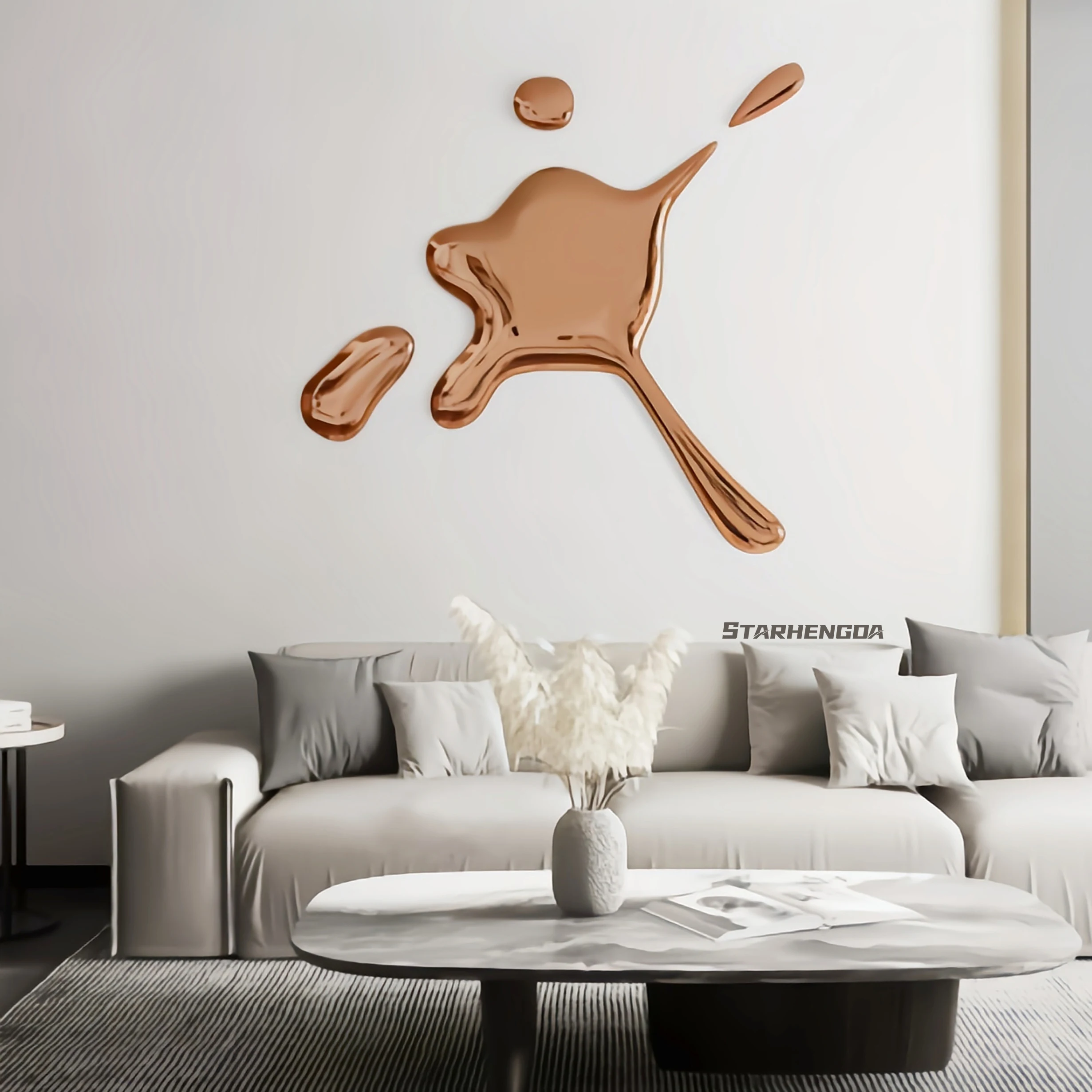 Metal stainless steel creative wall decoration | imitation three-dimensional wall decoration | villa lobby living room dining ro
Metal stainless steel creative wall decoration | imitation three-dimensional wall decoration | villa lobby living room dining ro