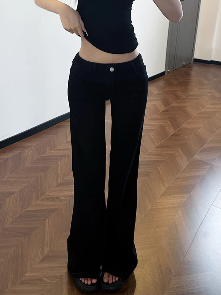 Американские джинсы-клеш с низкой посадкой, облегающие длинные брюки, повседневные прямые брюки для девушек, дизайн Multi ket
Американские джинсы-клеш с низкой посадкой, облегающие длинные брюки, повседневные прямые брюки для девушек, дизайн Multi ket