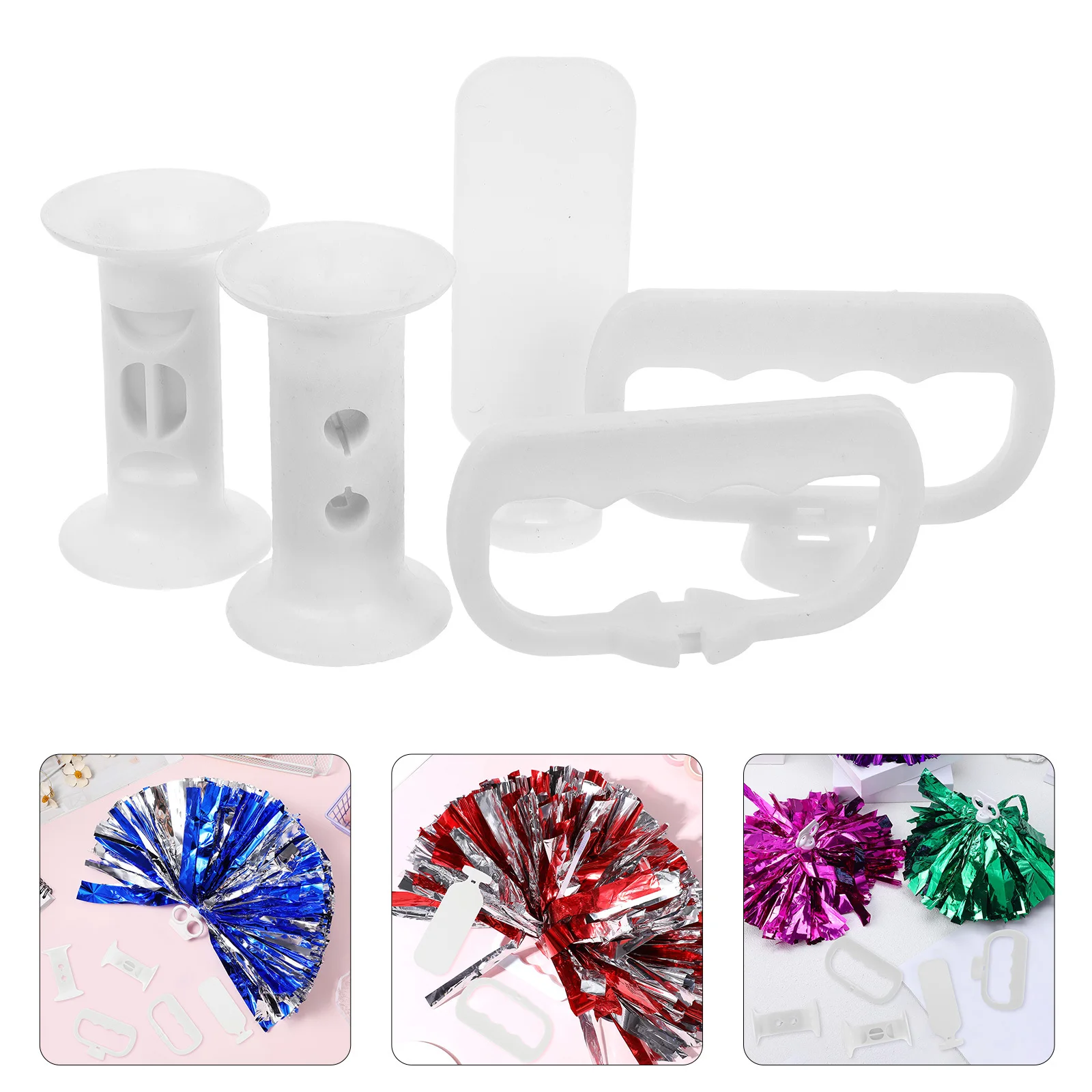 25pcs Cheerleading Pom Poms White Small Large Handle For Sports Events Celebrations Party Favors Dance Squad Team Spirit Shakers
25pcs Cheerleading Pom Poms White Small Large Handle For Sports Events Celebrations Party Favors Dance Squad Team Spirit Shakers