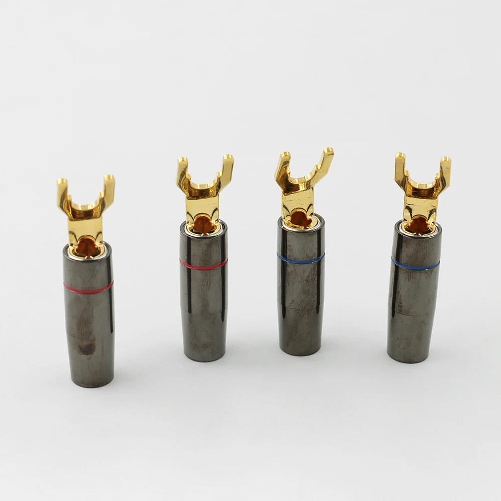 4PCS EIZZ High End Banana Spade Plug Connector Gold Plated Brass Audio Speaker Cable Y Fork Male Jack HiFi DIY
4PCS EIZZ High End Banana Spade Plug Connector Gold Plated Brass Audio Speaker Cable Y Fork Male Jack HiFi DIY
