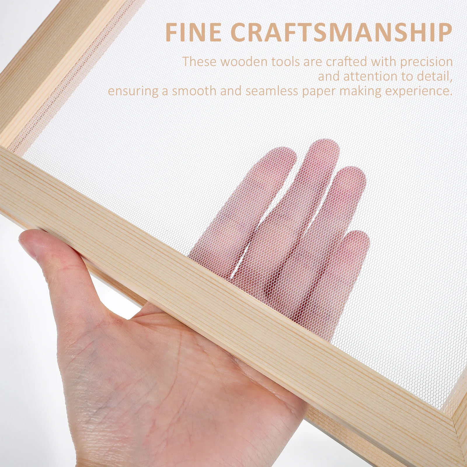 1Set Double Layer Paper Making Screen Wooden Frame Mold Deckle Mesh Sheets Absorbent Paper Handmade DIY Craft Kit
1Set Double Layer Paper Making Screen Wooden Frame Mold Deckle Mesh Sheets Absorbent Paper Handmade DIY Craft Kit