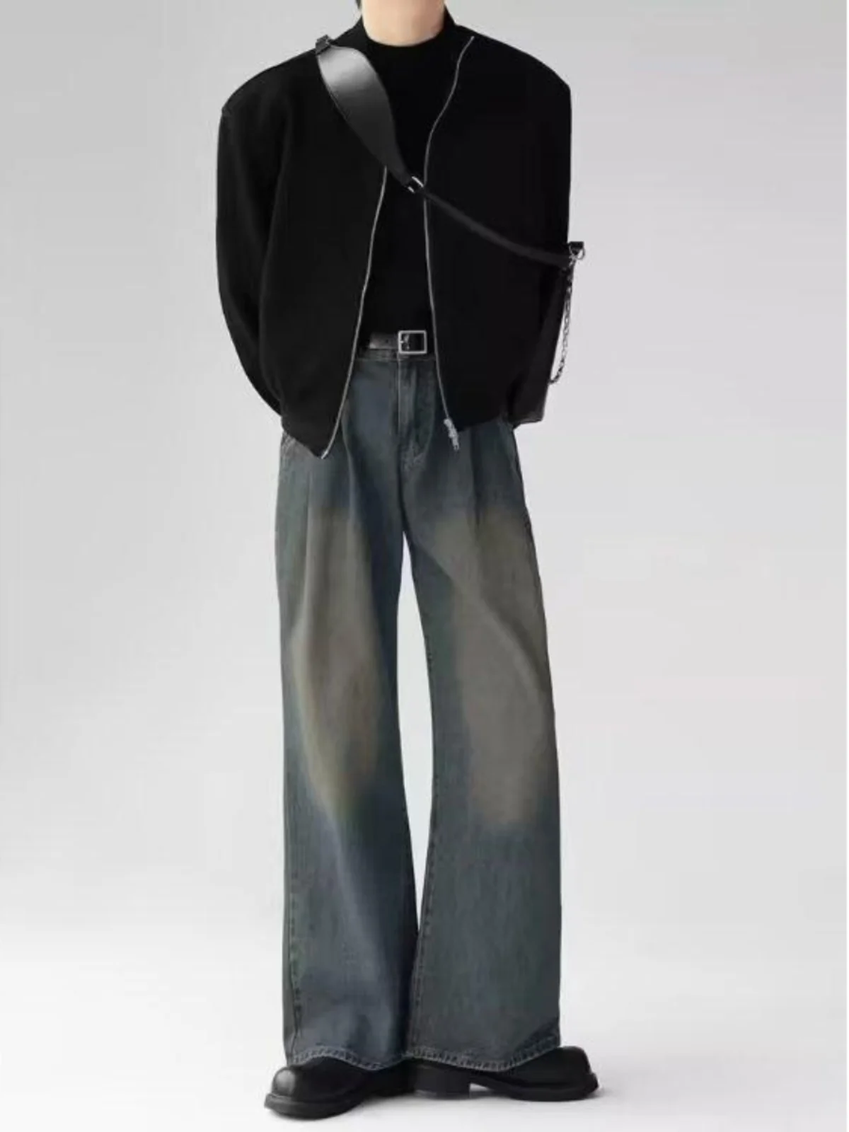 American High Street Vintage Washed Folded Loose Drapey Jeans Men Trendy Brand Straight Casual Wide Leg Floor-Length Pants
American High Street Vintage Washed Folded Loose Drapey Jeans Men Trendy Brand Straight Casual Wide Leg Floor-Length Pants