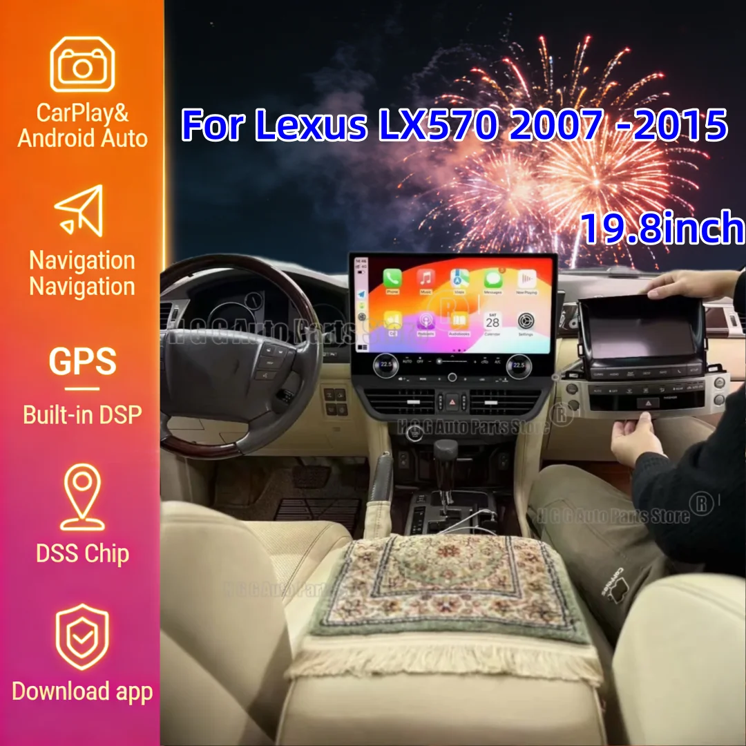 19,8-дюймовый автомобильный радиоприемник с Android Auto, GPS-навигацией, CarPlay, видеоплеером и мультимедиа для Lexus LX570 2007-2015 и Toyota Land Cruiser 2008-2021
19,8-дюймовый автомобильный радиоприемник с Android Auto, GPS-навигацией, CarPlay, видеоплеером и мультимедиа для Lexus LX570 2007-2015 и Toyota Land Cruiser 2008-2021