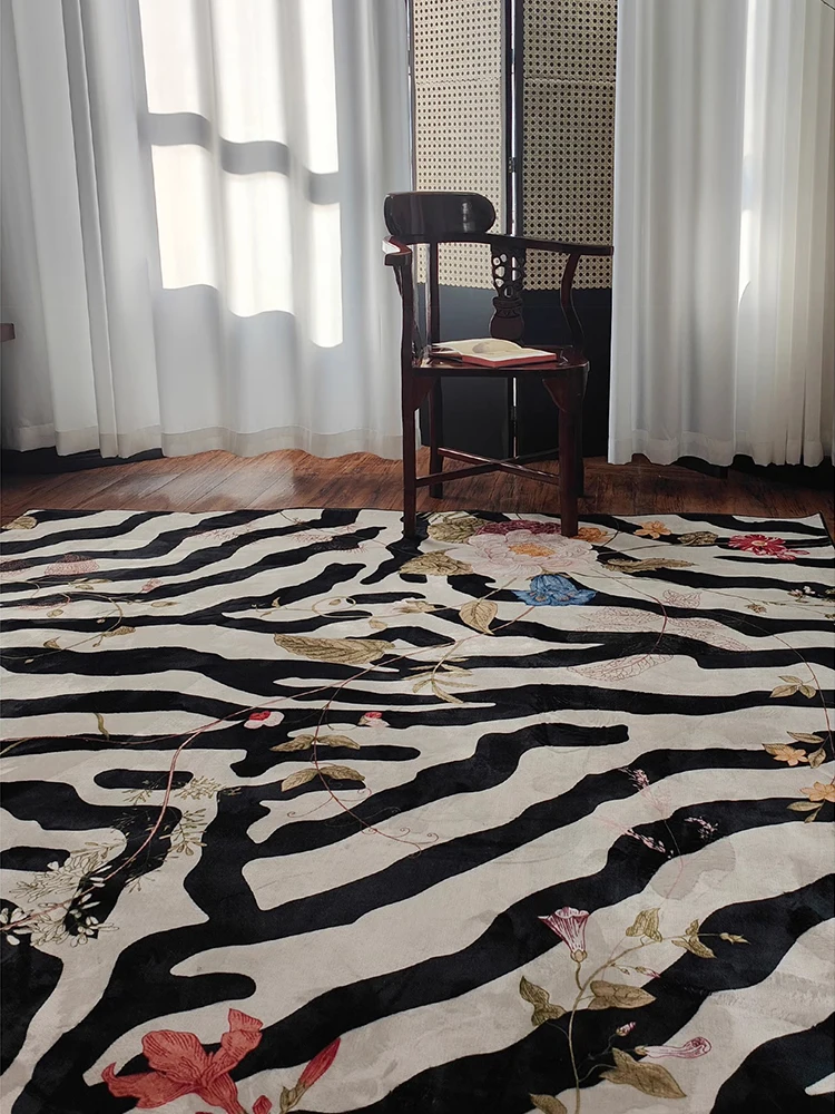 Artistic Zebra Pattern Floral Carpet Luxury Modern Living Room Carpet Home Decoration Aesthetic Rug Comfortable Soft Bedroom Rug
Artistic Zebra Pattern Floral Carpet Luxury Modern Living Room Carpet Home Decoration Aesthetic Rug Comfortable Soft Bedroom Rug