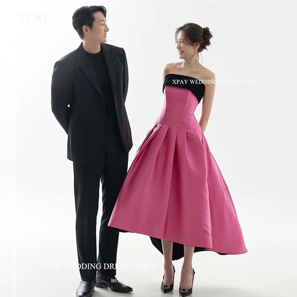 XPAY Princess Black And Pink Dress Evening Party Dress Strapless Wedding Ball Gown Satin Korea Photoshoot Prom Dress Customized
XPAY Princess Black And Pink Dress Evening Party Dress Strapless Wedding Ball Gown Satin Korea Photoshoot Prom Dress Customized