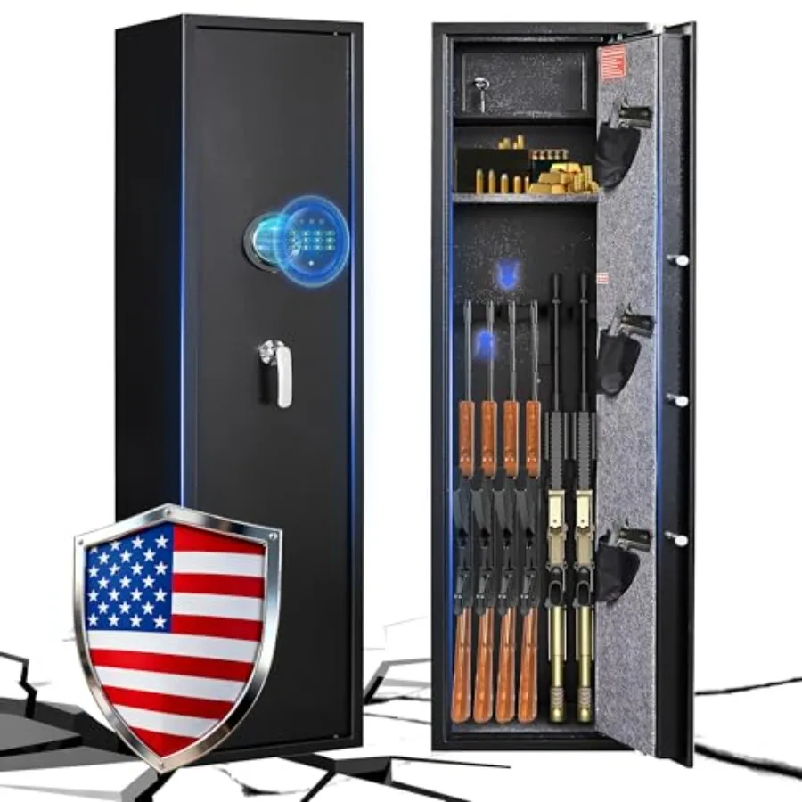 Электронный сейф для оружия на 8-10 единиц, шкаф для ружей и пушек, не требует сборки, большой сейф для ружей для дома с дверцами
Электронный сейф для оружия на 8-10 единиц, шкаф для ружей и пушек, не требует сборки, большой сейф для ружей для дома с дверцами