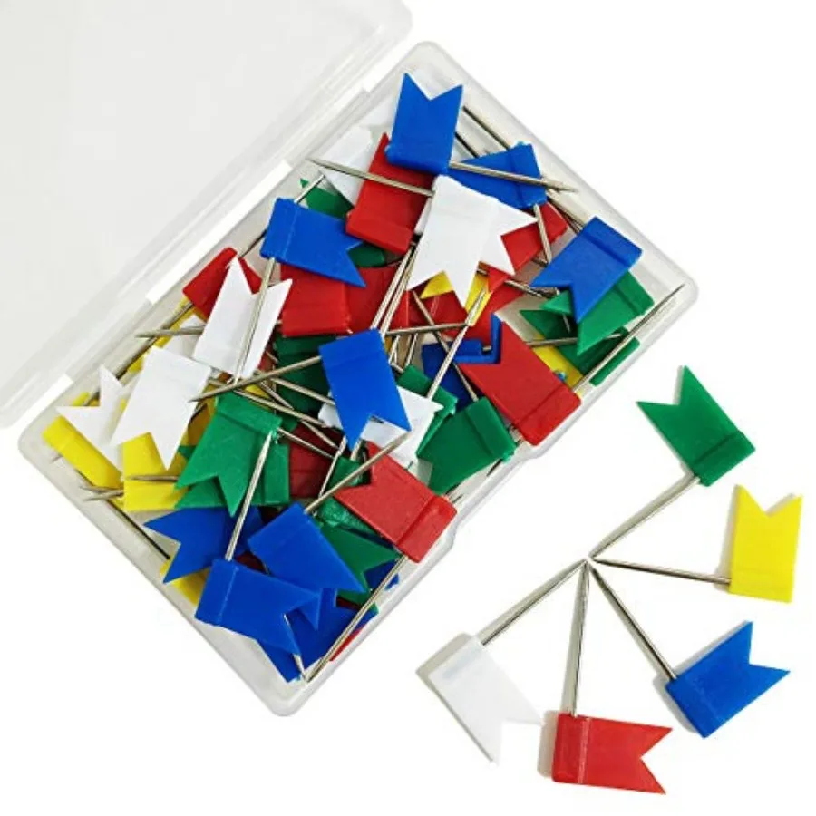 60 Pieces Multi-Color Flag Travel Map Push Pins 5 Colors
60 Pieces Multi-Color Flag Travel Map Push Pins 5 Colors