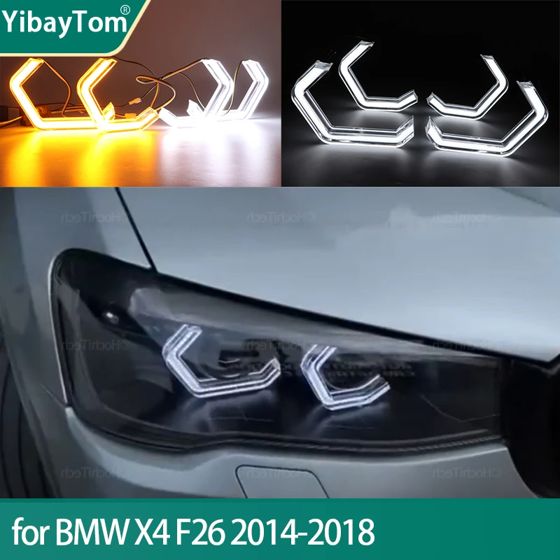 M4 Style Switchback Turn signal Light Rings DRL LED Angel Eyes Kit For BMW X4 F26 2014-2018 LED Crystal Angel Eye Kit
M4 Style Switchback Turn signal Light Rings DRL LED Angel Eyes Kit For BMW X4 F26 2014-2018 LED Crystal Angel Eye Kit