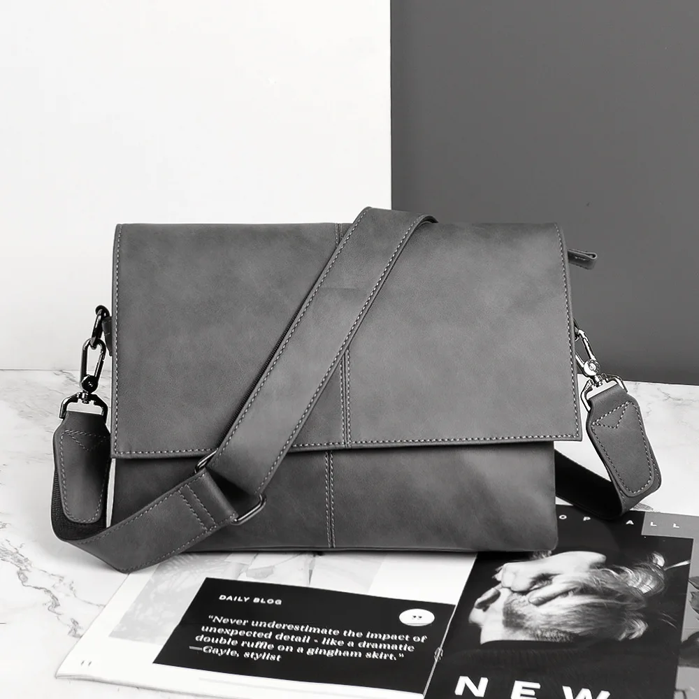 Men'Messenger Bag Casual Large Capacity Solid Color Pu Leather Male Crossbody Bag High Quality Classic Textured Shoulder Bag
Men'Messenger Bag Casual Large Capacity Solid Color Pu Leather Male Crossbody Bag High Quality Classic Textured Shoulder Bag