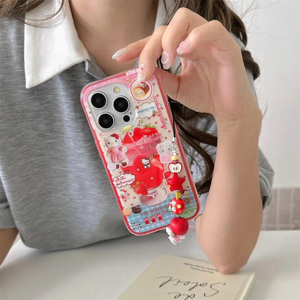 Cute Sanrio Hello Kitty cartoon phone case for iPhone 14 15 14 pro 15 Promax 16 16 Pro cover with charm shock protection cover
Cute Sanrio Hello Kitty cartoon phone case for iPhone 14 15 14 pro 15 Promax 16 16 Pro cover with charm shock protection cover