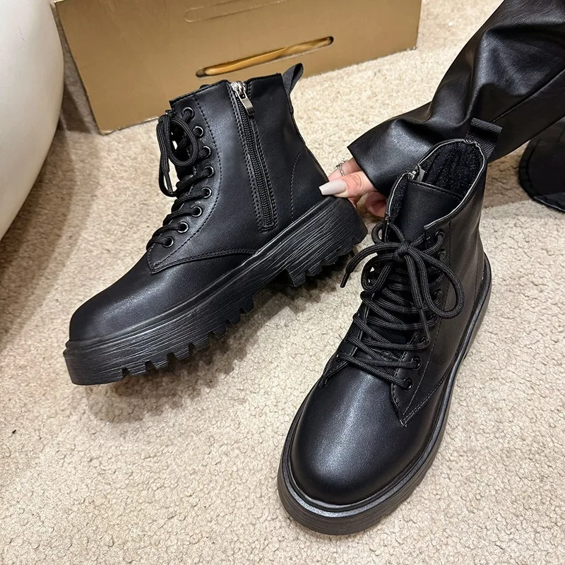 2025 Plus Size Women Motorcycle Ankle Boots Wedges Female Lace Up Platforms Black Leather Oxford Women Shoes Botas Mujer
2025 Plus Size Women Motorcycle Ankle Boots Wedges Female Lace Up Platforms Black Leather Oxford Women Shoes Botas Mujer