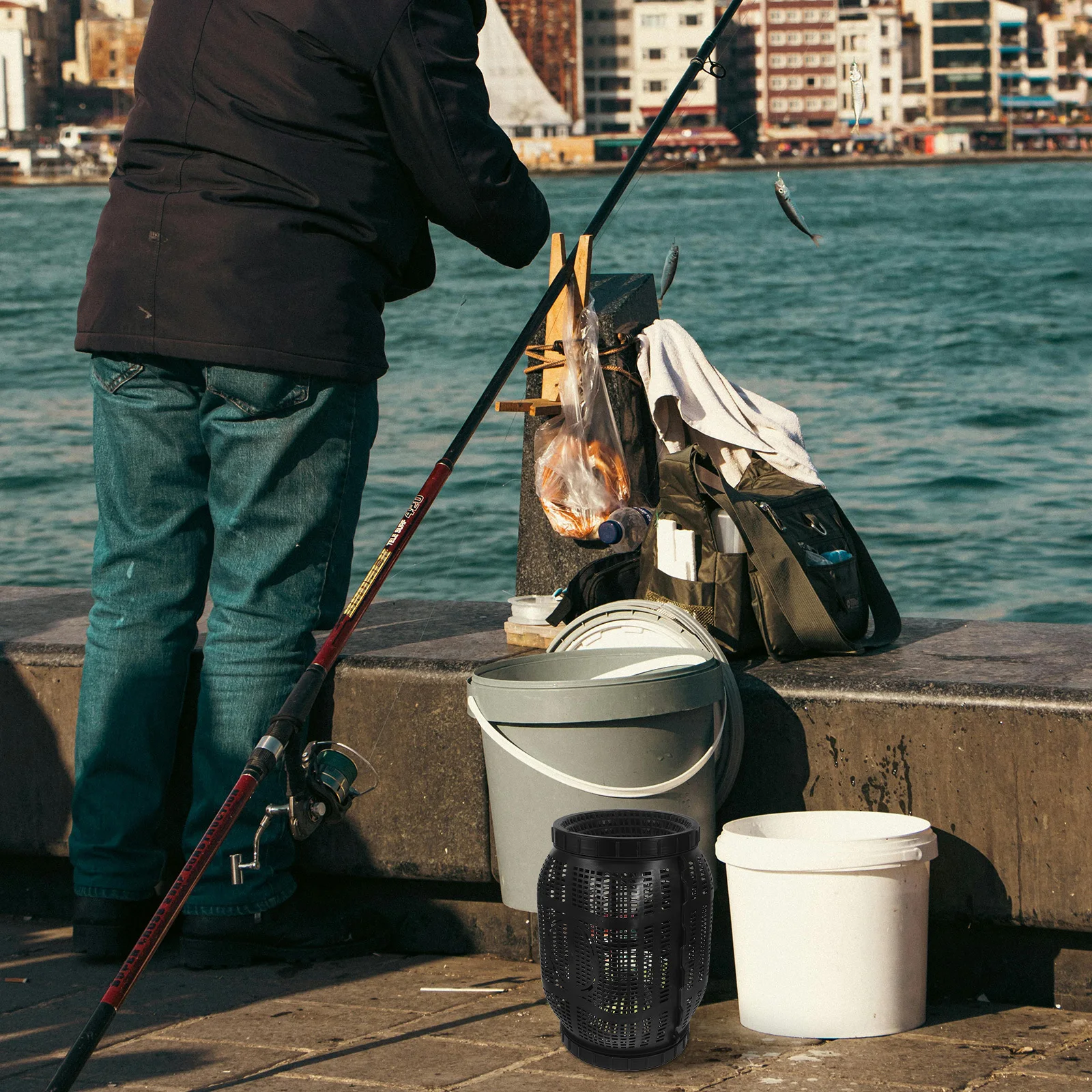 Large Round Fish Cage with Bottom Sinking Anti Escape Feature for Ponds Lakes Rivers Easy Setup Durable Fishing Net
Large Round Fish Cage with Bottom Sinking Anti Escape Feature for Ponds Lakes Rivers Easy Setup Durable Fishing Net