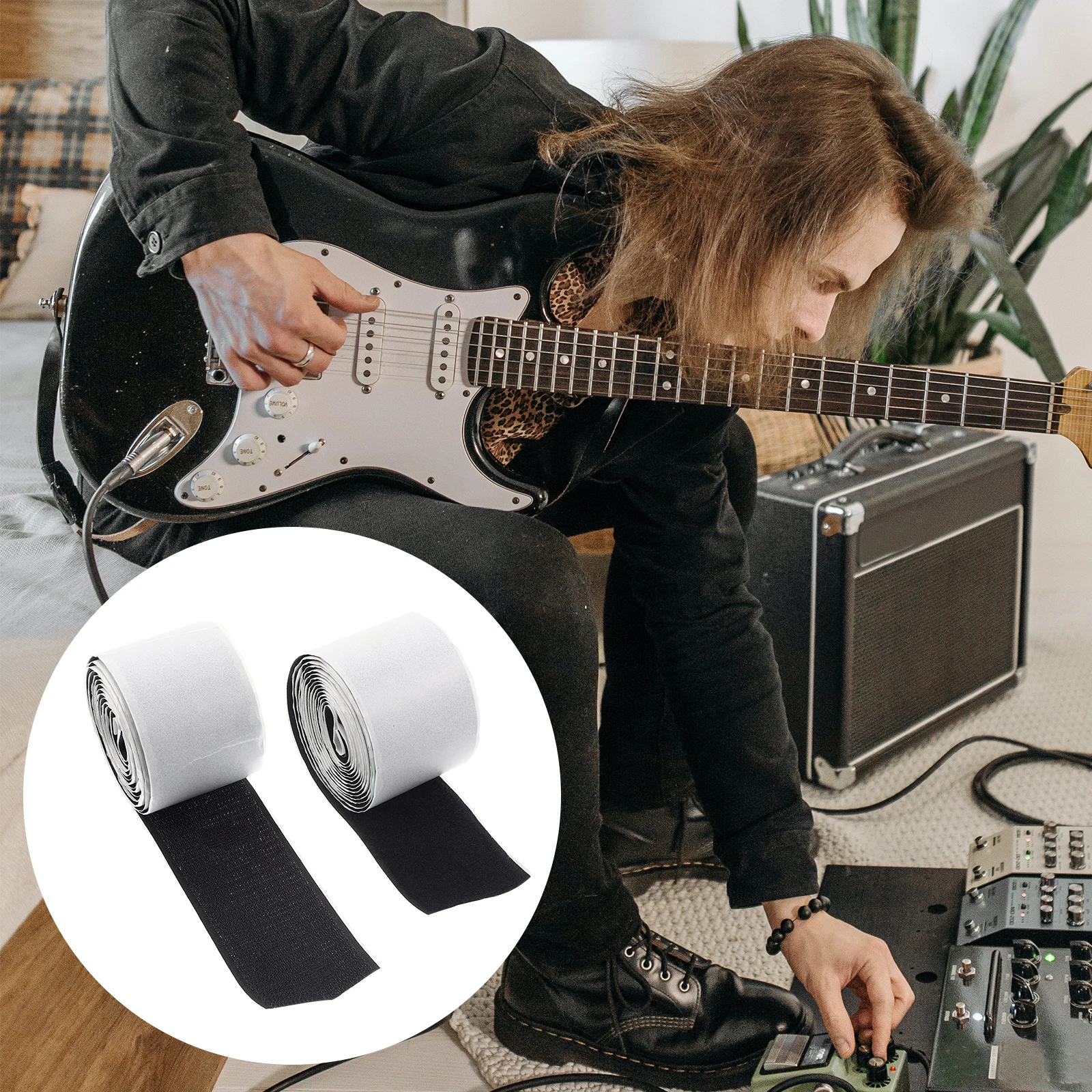 2 Rolls White Durable Nylon Electric Guitar Effector Pedal Tapes Adhesive Fasteners Hook Loop Strong Bond
2 Rolls White Durable Nylon Electric Guitar Effector Pedal Tapes Adhesive Fasteners Hook Loop Strong Bond