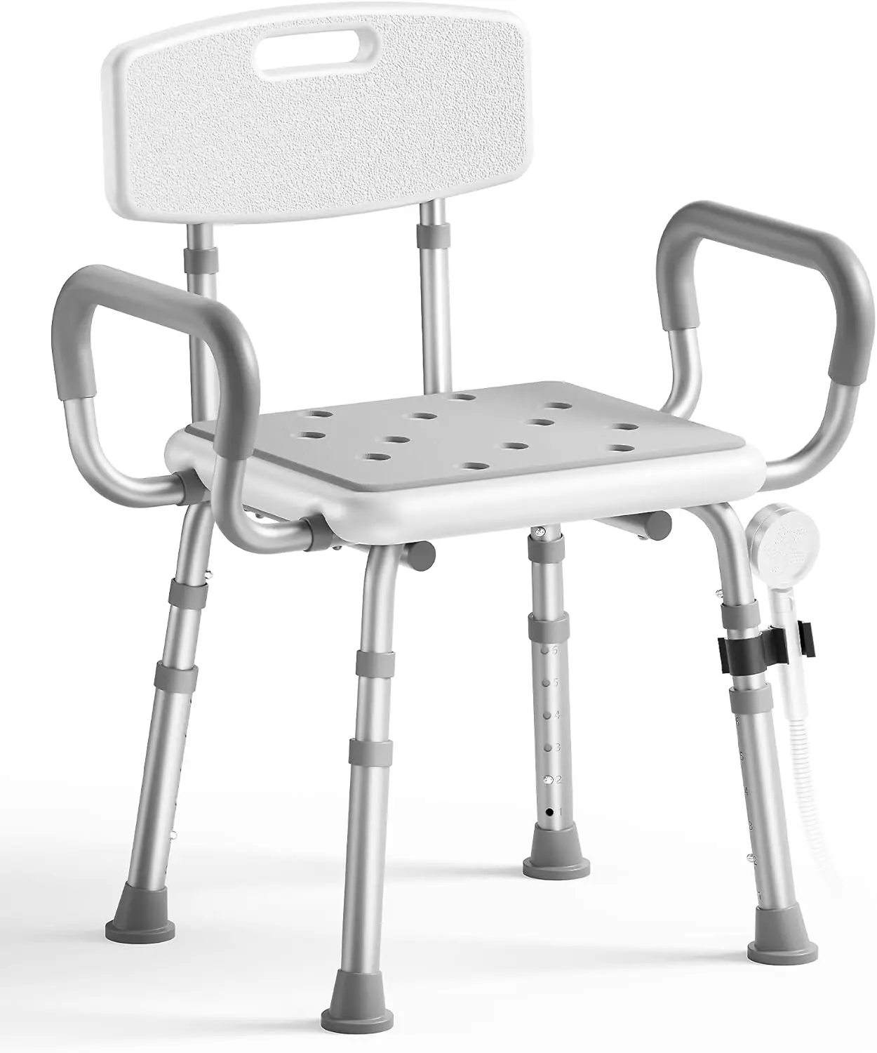Adjustable Height Shower Chair with Arms & Back, Non-Slip Feet for Elderly & Disabled, 400lb Capacity
Adjustable Height Shower Chair with Arms & Back, Non-Slip Feet for Elderly & Disabled, 400lb Capacity