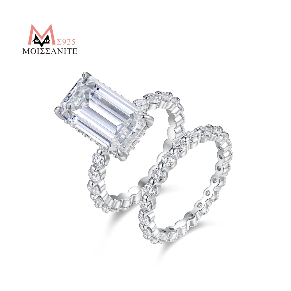 2pcs Moissanite Ring Set 925 Sterling Silver 18K Gold Plated Elegant Wedding Jewelry Gift for Women Comes with GRA Certificate
2pcs Moissanite Ring Set 925 Sterling Silver 18K Gold Plated Elegant Wedding Jewelry Gift for Women Comes with GRA Certificate