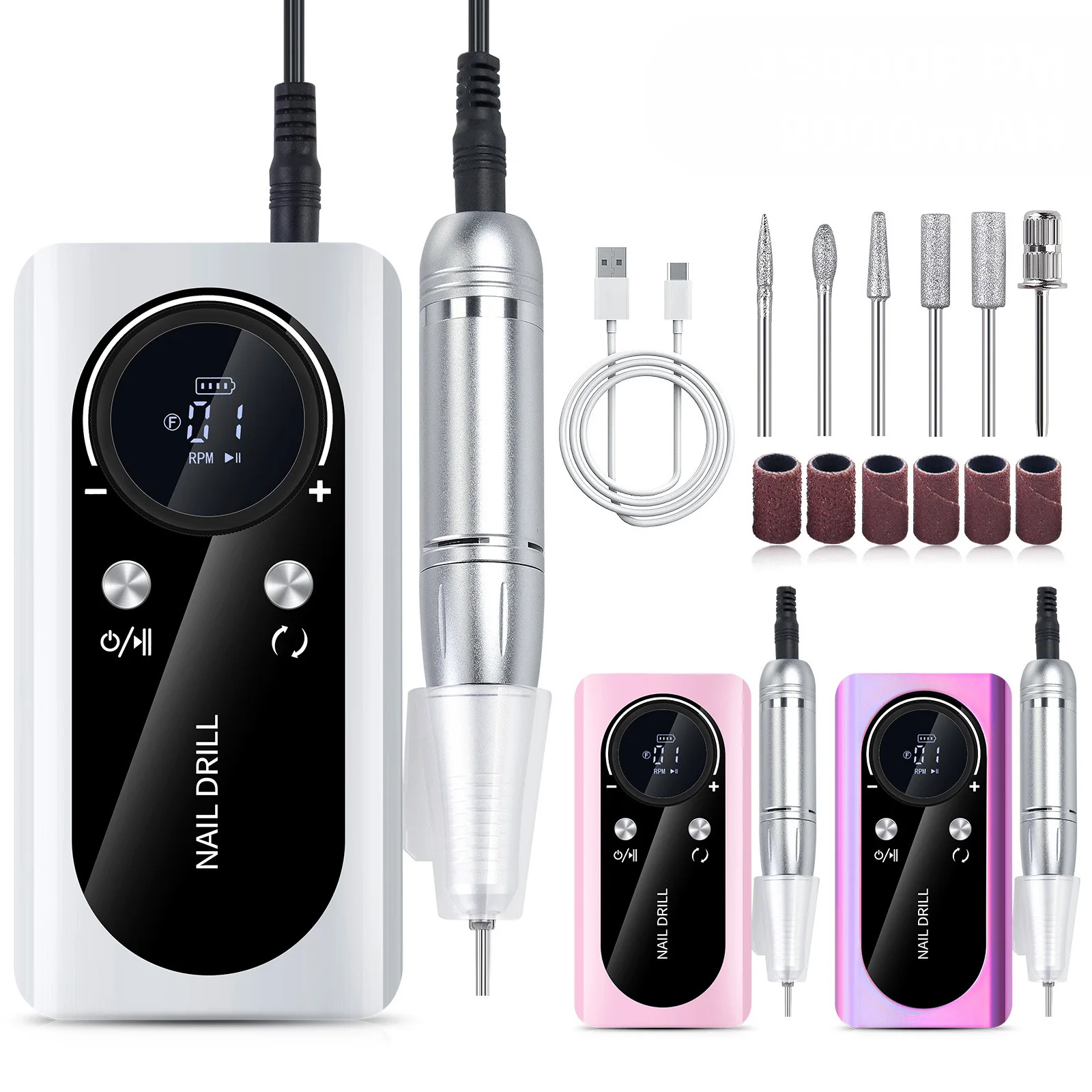 New professional nail drill polishing machine 45000 rpm charging storage portable electric nail polish
New professional nail drill polishing machine 45000 rpm charging storage portable electric nail polish