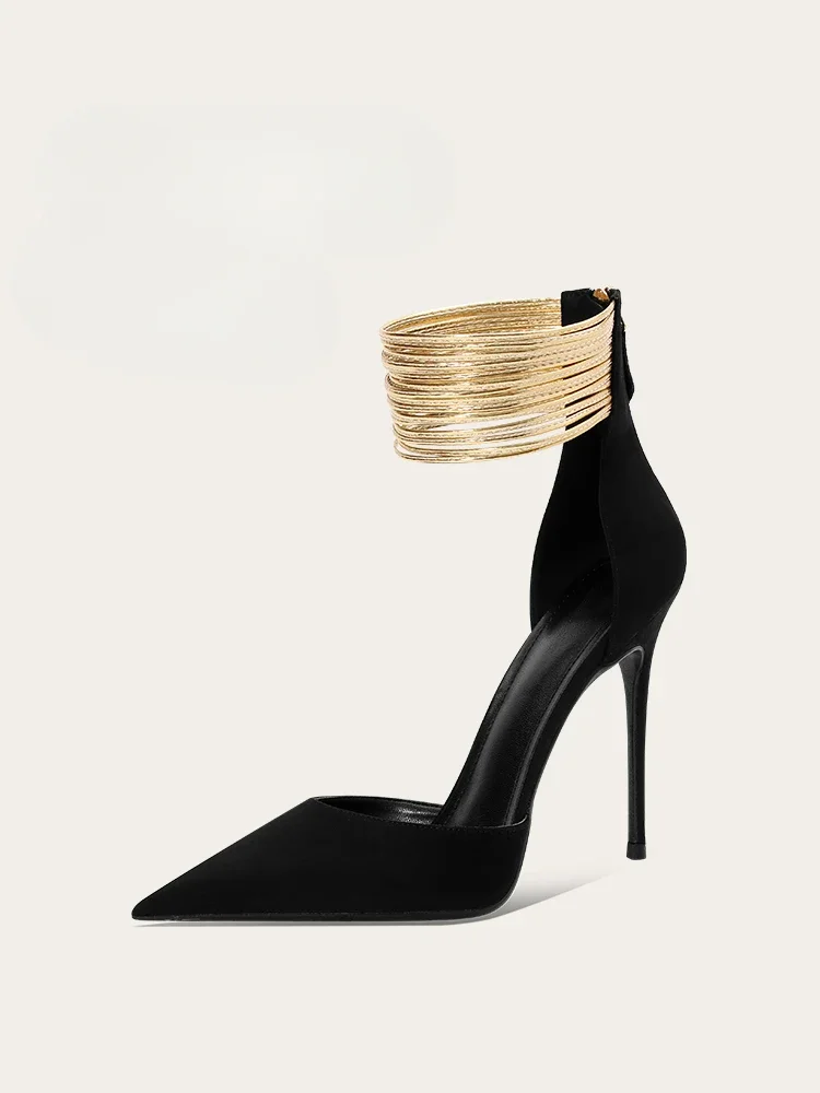 2025 Spring and Autumn New Women's High Heels Black Pointed Zipper Evening Dress High Heels
2025 Spring and Autumn New Women's High Heels Black Pointed Zipper Evening Dress High Heels