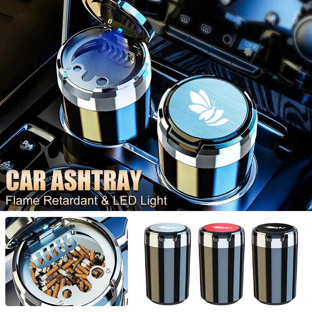 Universal Car Ashtray With LED Lights Auto Cigarette Smokeless Portable Ash Tray With Cover Creative Multi-function Car Supplie
Universal Car Ashtray With LED Lights Auto Cigarette Smokeless Portable Ash Tray With Cover Creative Multi-function Car Supplie