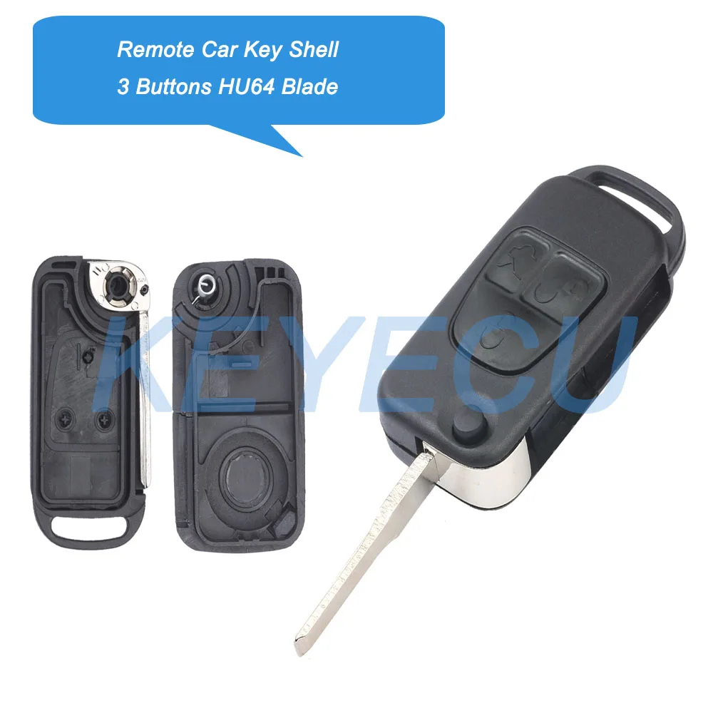 Remote Replacement Car Flip Key Shell Case 3 Buttons Uncut HU64 Blade for Mercedes-Benz C E ML S 2000-2008
Remote Replacement Car Flip Key Shell Case 3 Buttons Uncut HU64 Blade for Mercedes-Benz C E ML S 2000-2008