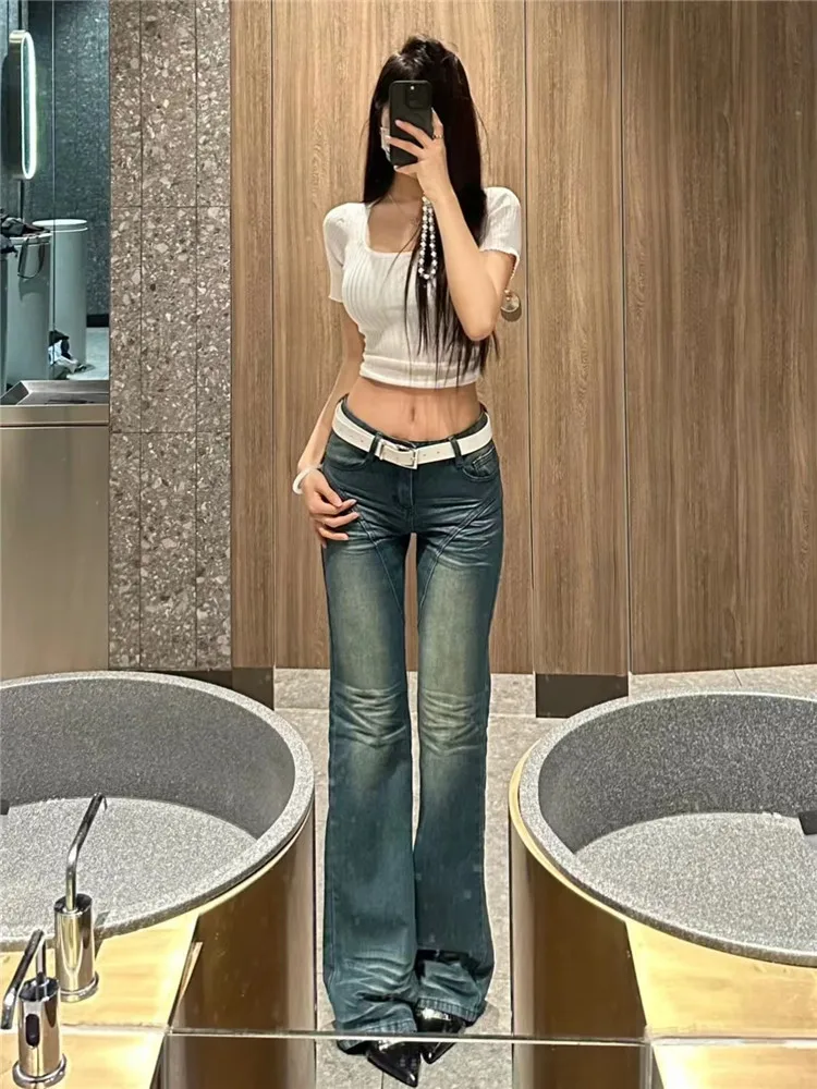 Low Waist Bell Bottom Jeans Women's Summer Slimming Tall Extended Length Hot Girl Floor Length Pants American High Street Retro
Low Waist Bell Bottom Jeans Women's Summer Slimming Tall Extended Length Hot Girl Floor Length Pants American High Street Retro