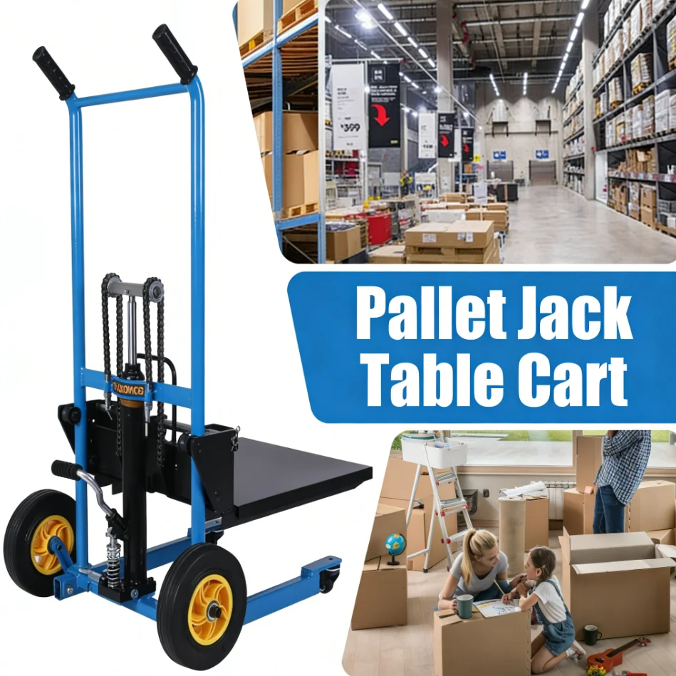 450 Lbs Manual Forklift Truck Lift Folding Mobile Stacker Adjustable Forks Household Small Lift for Construction Warehousing
450 Lbs Manual Forklift Truck Lift Folding Mobile Stacker Adjustable Forks Household Small Lift for Construction Warehousing