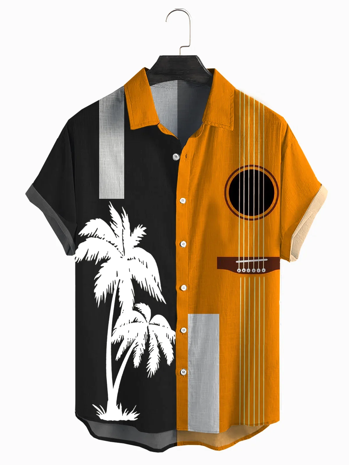 Guitar and Tree Print Casual Shirts for Men and Women Short Sleeve Pocket Shirts
Guitar and Tree Print Casual Shirts for Men and Women Short Sleeve Pocket Shirts