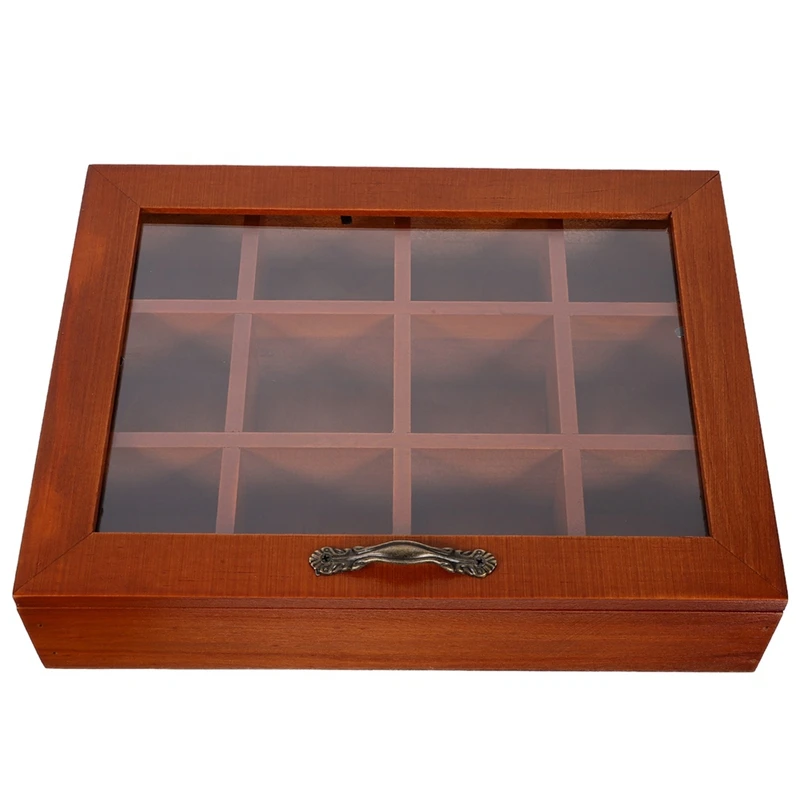 12 Grids Wooden Tea Bag Spice Pouches Storage Case Instant Coffee Bag Boxes With Clear Lid
12 Grids Wooden Tea Bag Spice Pouches Storage Case Instant Coffee Bag Boxes With Clear Lid