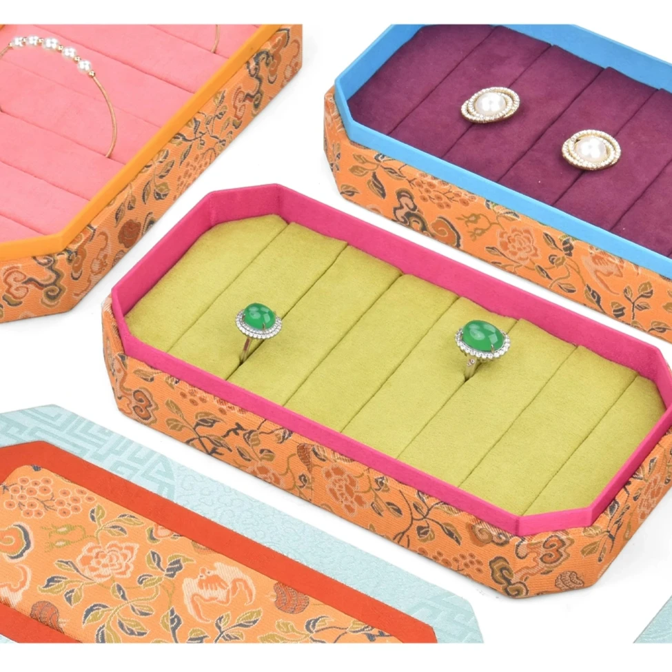 National style ring box with lid, jade earrings, ring storage box, counter display, jewelry rack
National style ring box with lid, jade earrings, ring storage box, counter display, jewelry rack