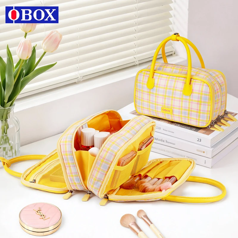OBOX Large Capacity Makeup Bag, Women’s Partitioned Cosmetic Organizer, Portable Waterproof Travel Wash Bag, Yellow Pillow-shape
OBOX Large Capacity Makeup Bag, Women’s Partitioned Cosmetic Organizer, Portable Waterproof Travel Wash Bag, Yellow Pillow-shape
