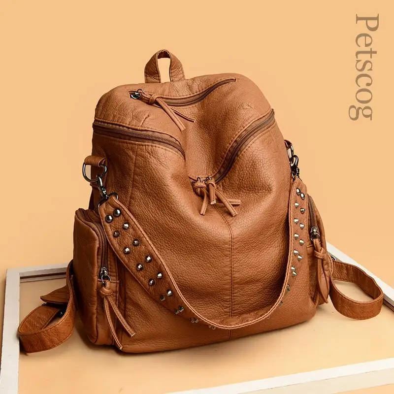 Fashion Backpacks For Women 2023 Soft Leather Daypack Luxury High Quality Mochilas Vintage Travel Bag Large Capacity School Bags
Fashion Backpacks For Women 2023 Soft Leather Daypack Luxury High Quality Mochilas Vintage Travel Bag Large Capacity School Bags
