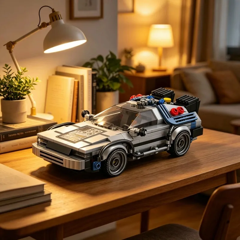 Классическая модель гоночного спортивного автомобиля MOC из строительных блоков, масштаб 1:24, Машина времени из фильма «Назад в будущее», праздничный подарок, настольный декор
Классическая модель гоночного спортивного автомобиля MOC из строительных блоков, масштаб 1:24, Машина времени из фильма «Назад в будущее», праздничный подарок, настольный декор