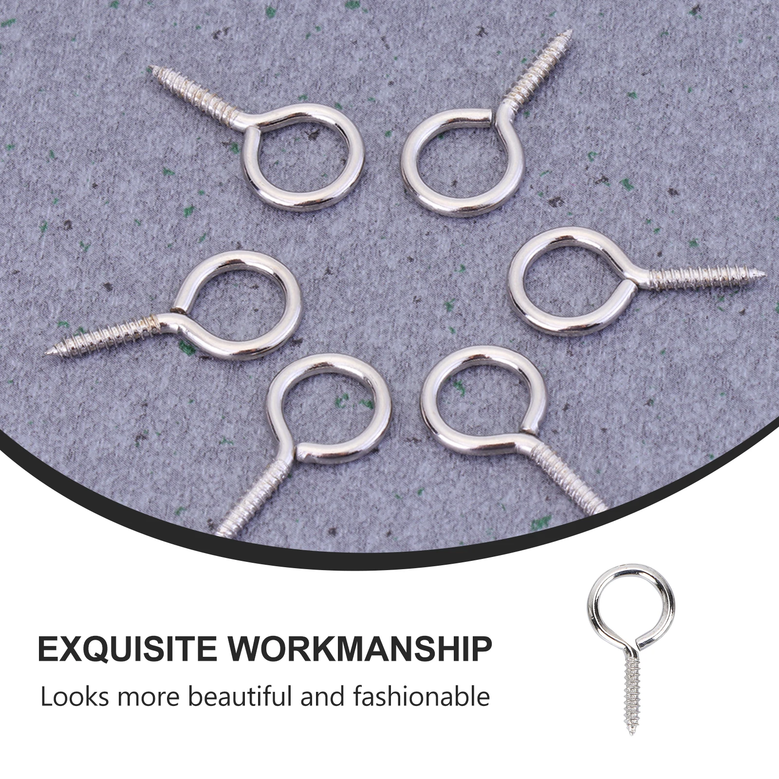 36pcs 26mm Threaded Hook Light Hook Self-tapping Hook Sheep Eye Socket Hook Rings Sheep Eye Screws (Silver)
36pcs 26mm Threaded Hook Light Hook Self-tapping Hook Sheep Eye Socket Hook Rings Sheep Eye Screws (Silver)