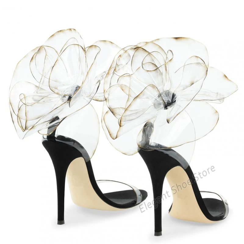 Transparent Flower Design Women Sandals Open Toe PVC Ankle Strap Thin High Heels Sexy Ladies Summer Party Wedding Dress Shoes
Transparent Flower Design Women Sandals Open Toe PVC Ankle Strap Thin High Heels Sexy Ladies Summer Party Wedding Dress Shoes