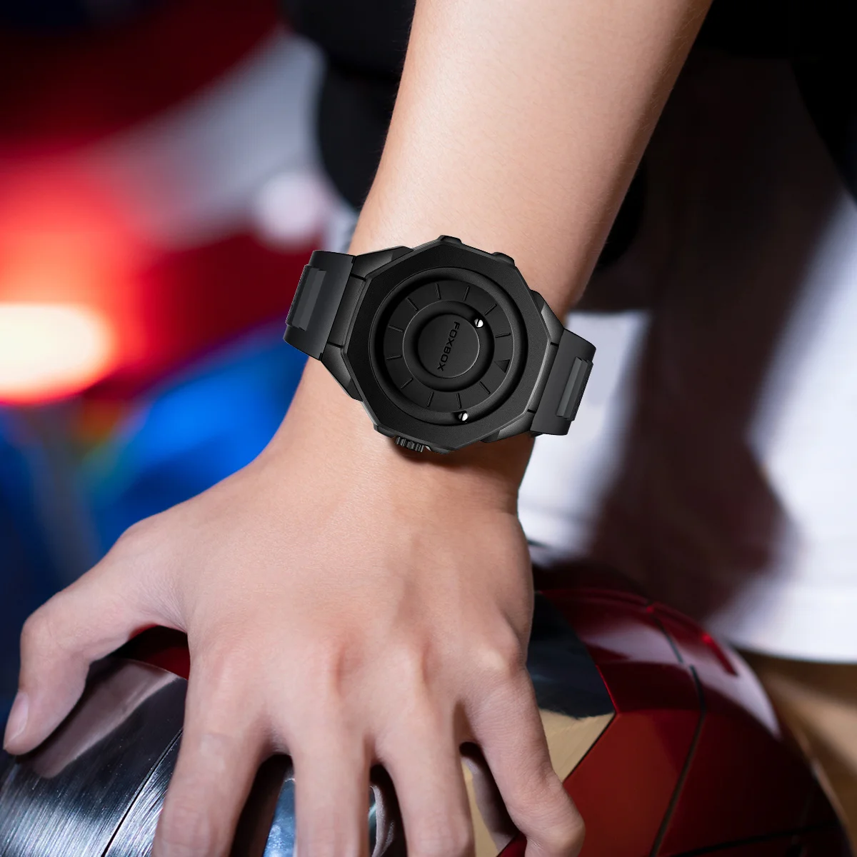 FOXBOX Fashion Men's Watch Silicone Waterproof Sports Quartz Wristwatches Luxury Rolling Magnetic Steel Ball Business Man Watch
FOXBOX Fashion Men's Watch Silicone Waterproof Sports Quartz Wristwatches Luxury Rolling Magnetic Steel Ball Business Man Watch