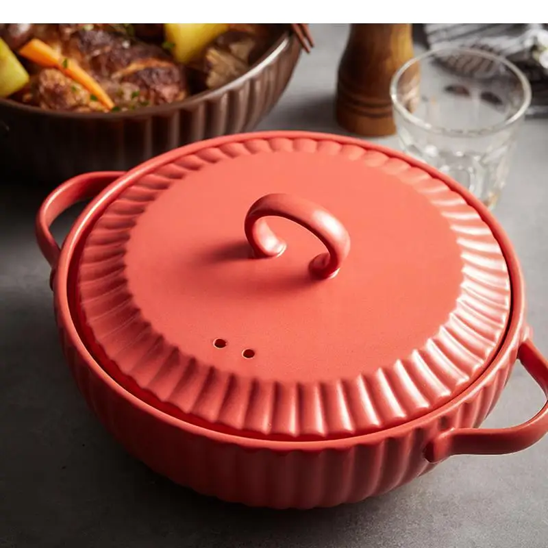 Ceramic Casserole Soup Basin Cooking Plate Fruit Salad Bowls Home Kitchen Irregular Shape Solid Color Tableware Claypot Rice Pot
Ceramic Casserole Soup Basin Cooking Plate Fruit Salad Bowls Home Kitchen Irregular Shape Solid Color Tableware Claypot Rice Pot