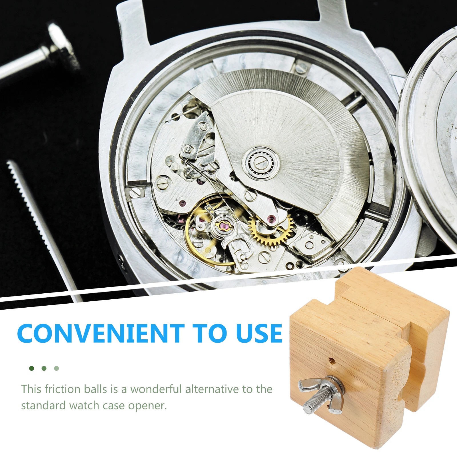 Wooden Watch Vise Metal Durable Compact Design Safe Removal Case Back Screw Adjustment Fits Sizes Repair Tools Watchmaker
Wooden Watch Vise Metal Durable Compact Design Safe Removal Case Back Screw Adjustment Fits Sizes Repair Tools Watchmaker