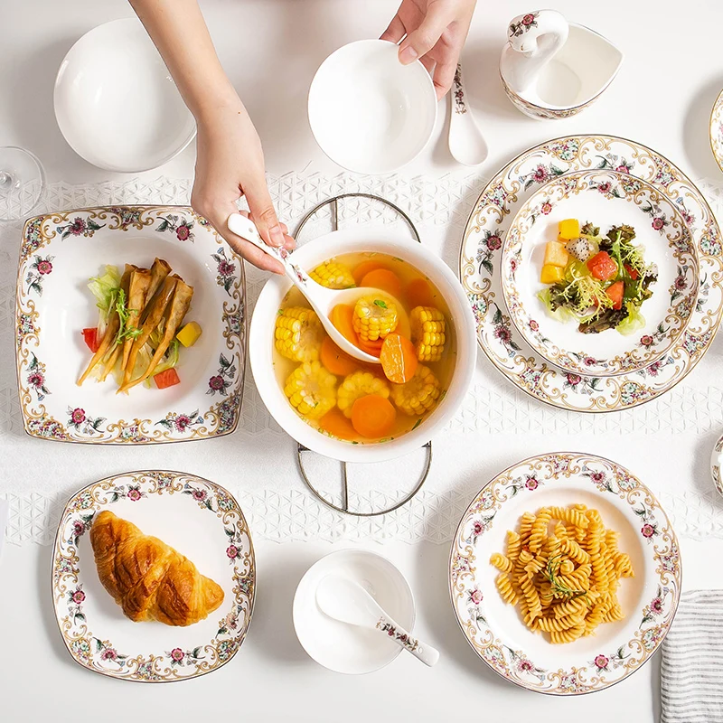 51pcs set, bone china dinnerware set, tableware servies, gold floral chafing dish, dinner set porcelain plate, ceramic dinner
51pcs set, bone china dinnerware set, tableware servies, gold floral chafing dish, dinner set porcelain plate, ceramic dinner